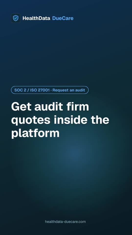 Get audit firm quotes inside the platform