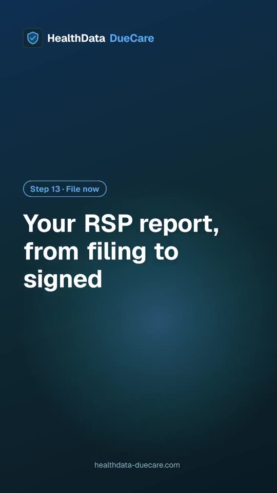 Your RSP report, from filing to signed